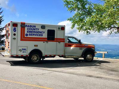 EMS Ambulance in the sun